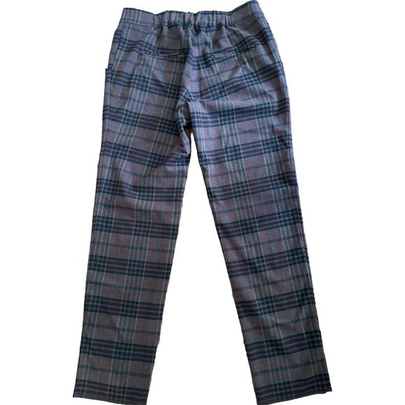 THE LADY & THE SAILOR Plaid‎ Straight Leg Pant in Brown Green Size 2 - Picture 4 of 6